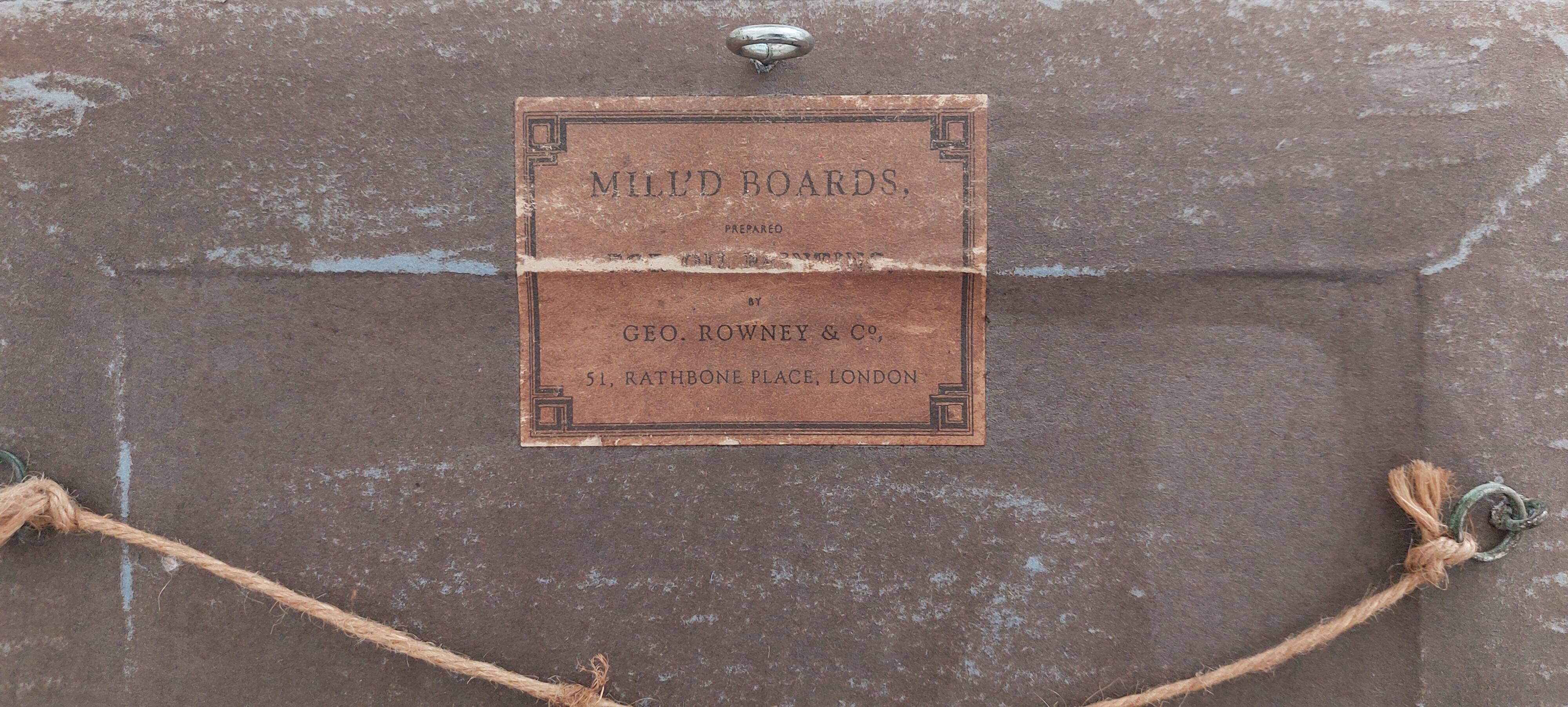 Old oil painting on panel