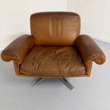 Vintage DE SEDE DS-31 brown leather armchair from the 1970s