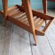 Sewing box worker wood feet compass vintage Scandinavian design