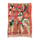 Tapis berbère marocain Boujaad neuf rouge et couleurs 2,43x1,63m