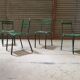 Set of 4 Metal terrace chairs Tolix T1 T2 and Fermob