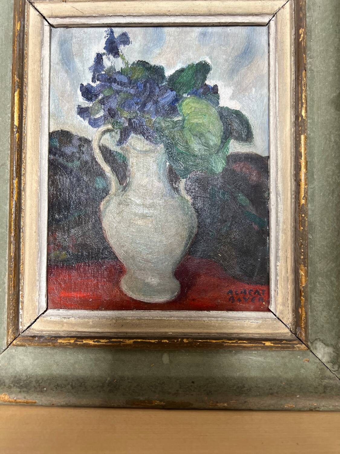 Antique still life painting by Albert Bayer