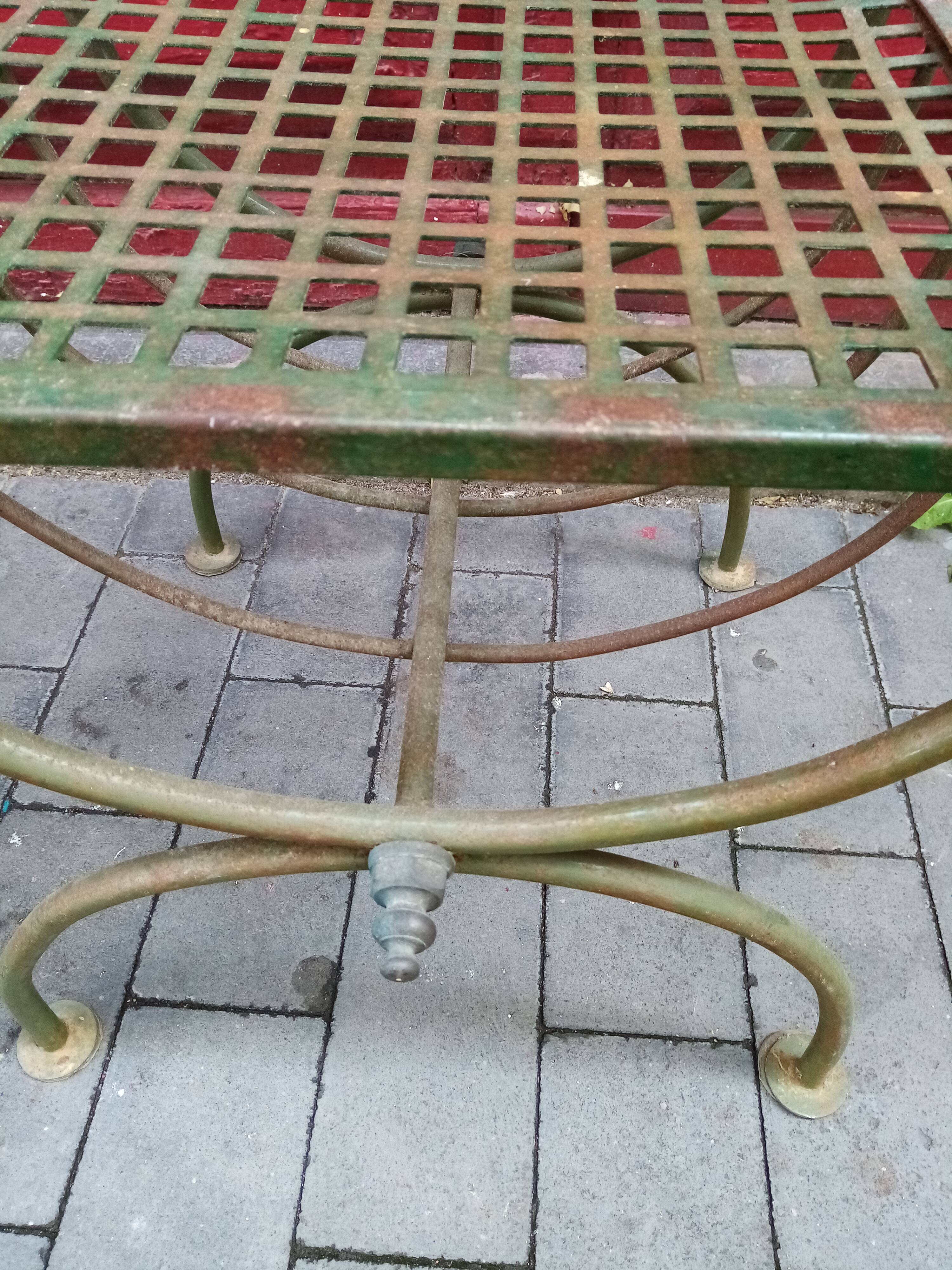 Pair of curule garden stools