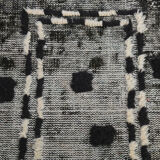 Black & beige turkish runner rug 72x284cm