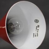 Lampe de table en chrome rouge Josef Hurka, Tchécoslovaquie années 1970