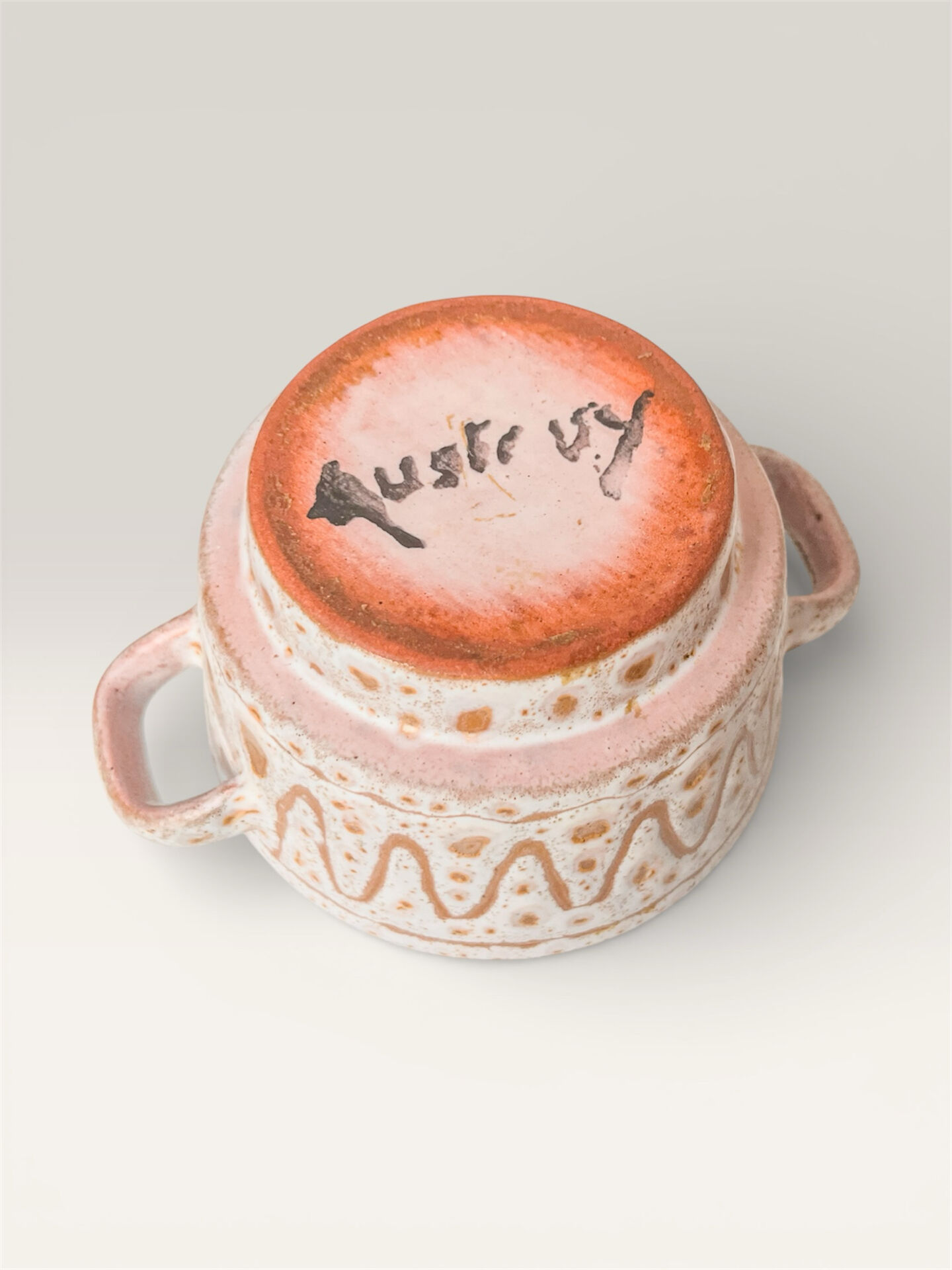 Vintage earthenware bowl from Vallauris by Jean Austruy 50/60.