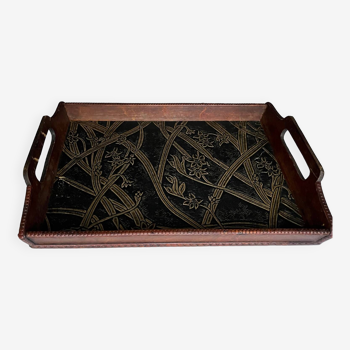 Old wooden tray