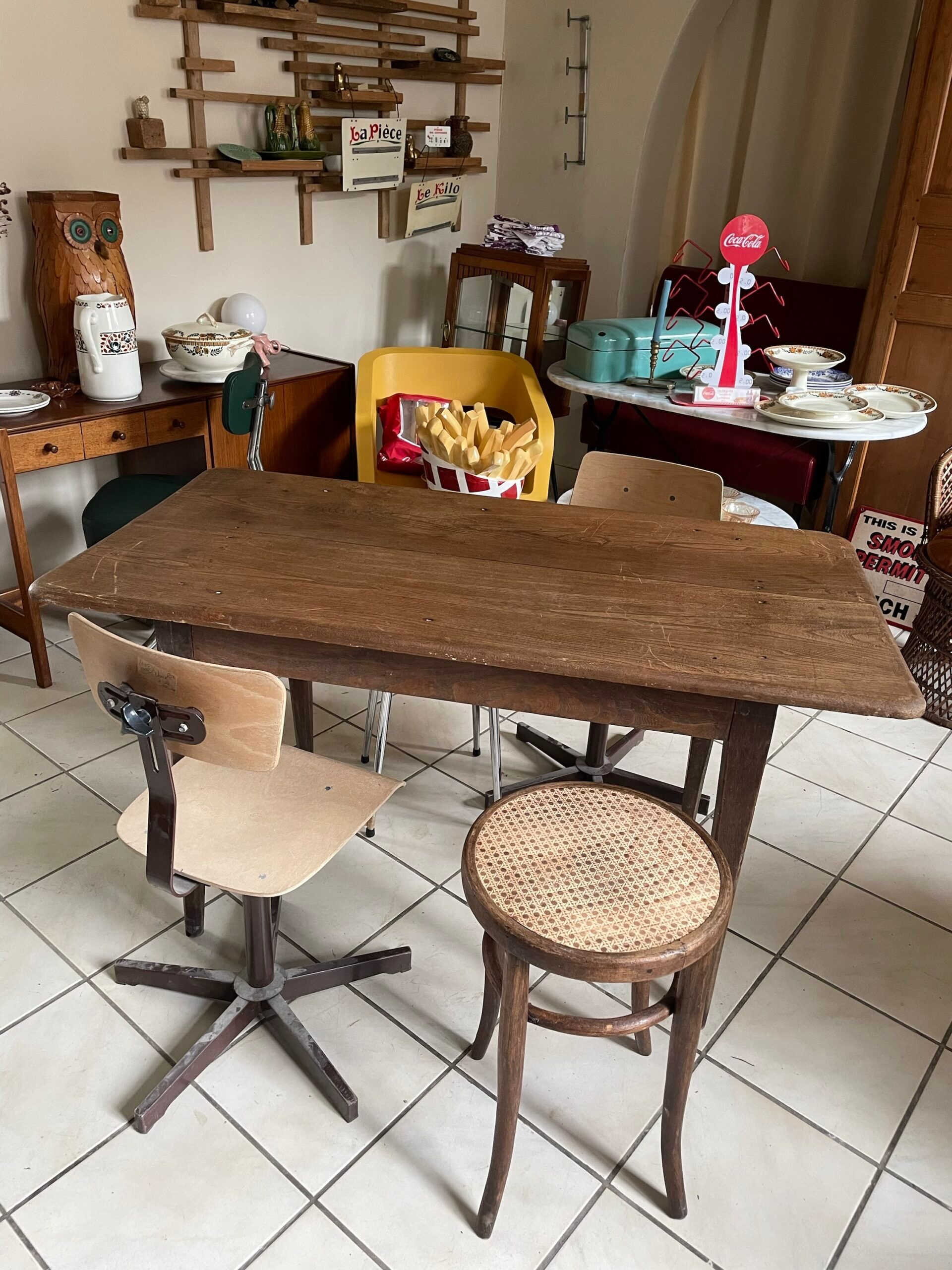 Solid oak farmhouse table