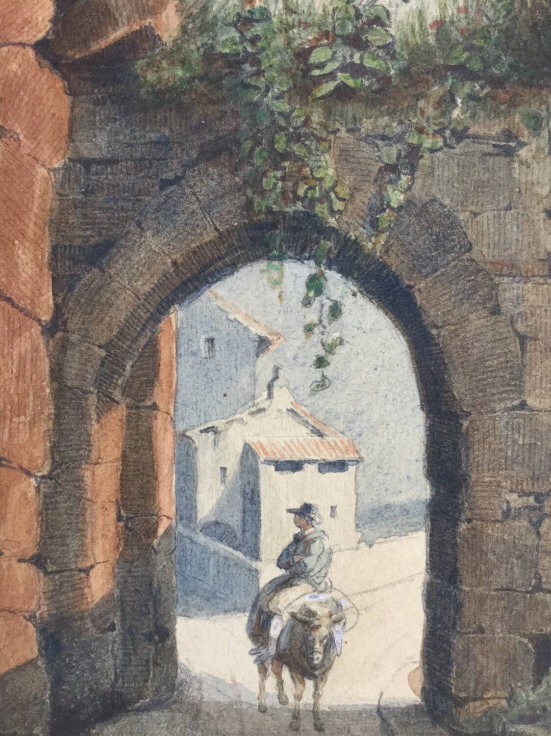 Nicolas RENIÉ, 1808-?. The Animated Well, 1851. Signed watercolour.