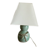 Sandstone lamp with dragonfly decoration signed