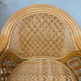 Pair of caned armchairs