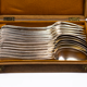 12 Christofle table settings monogrammed LG - CC hallmark - Late 19th century