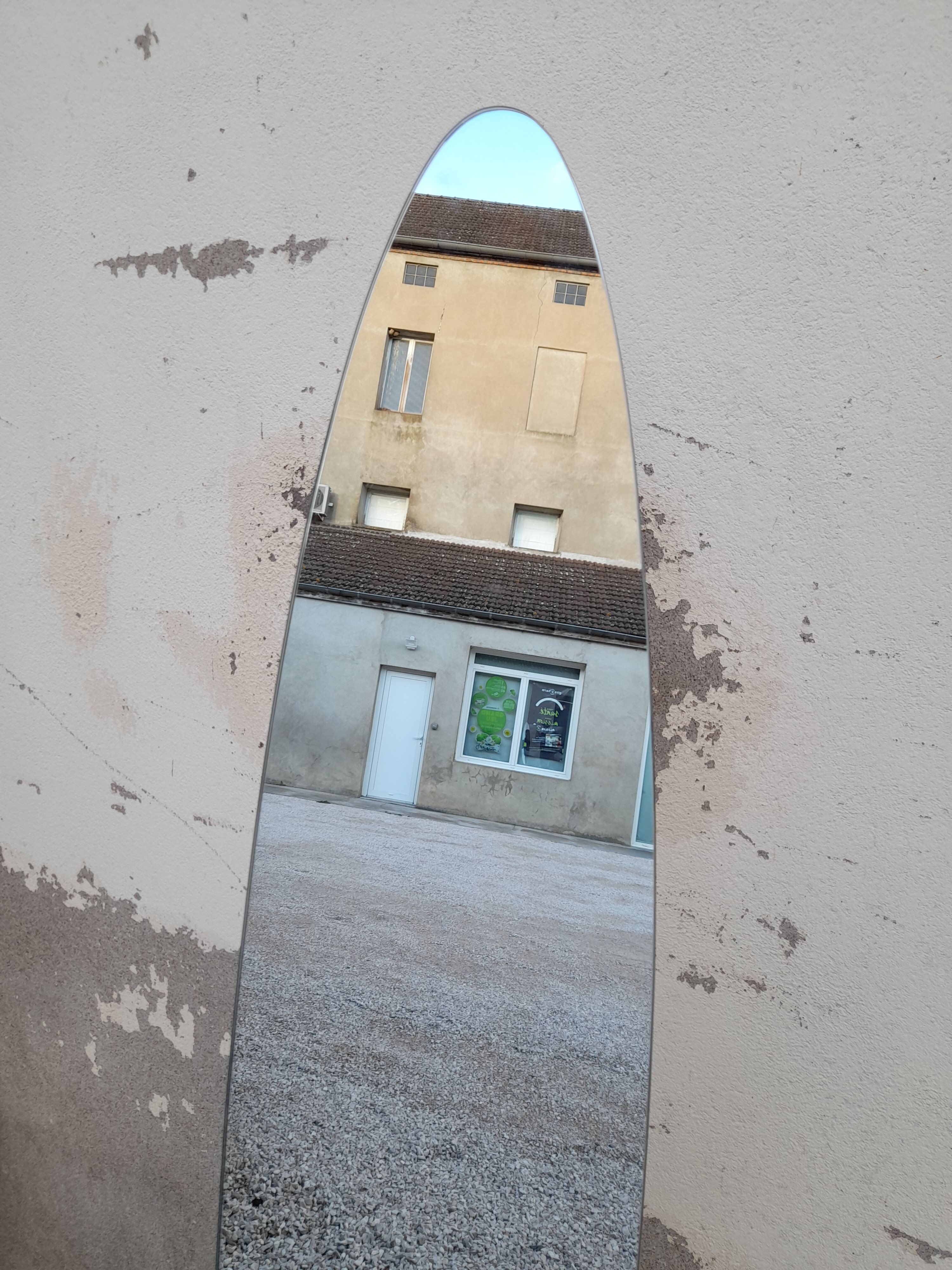 Vintage 80s vintage stand-up mirror - 1m57x29