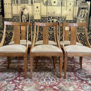 Suite de 6 chaises gondoles de style Empire