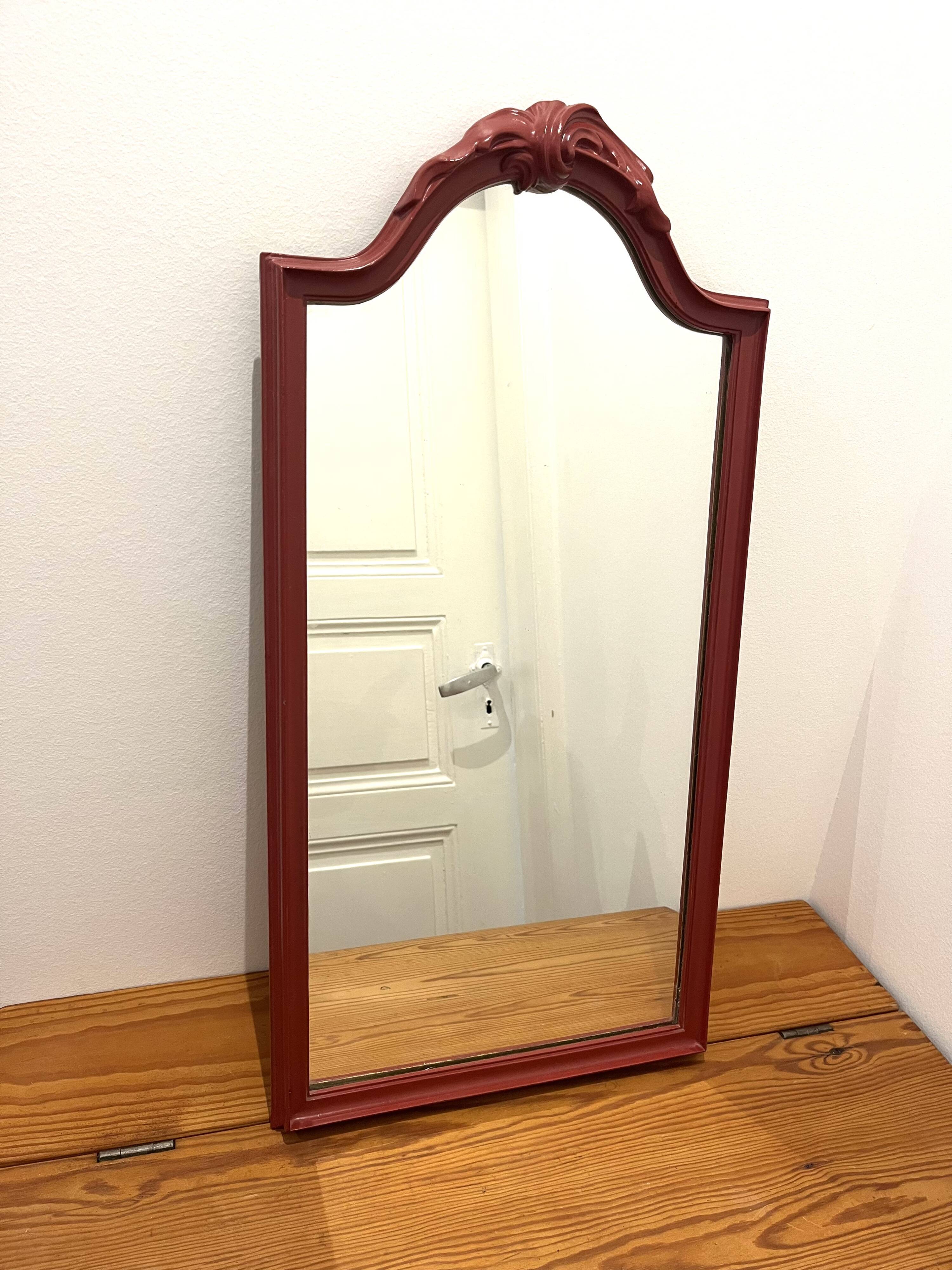 Red mirror, 32x64 cm