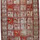 Kilim vintage fait main Sumak persan en soie artificielle 125cm x 183cm (19