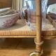 Rattan service, two trays