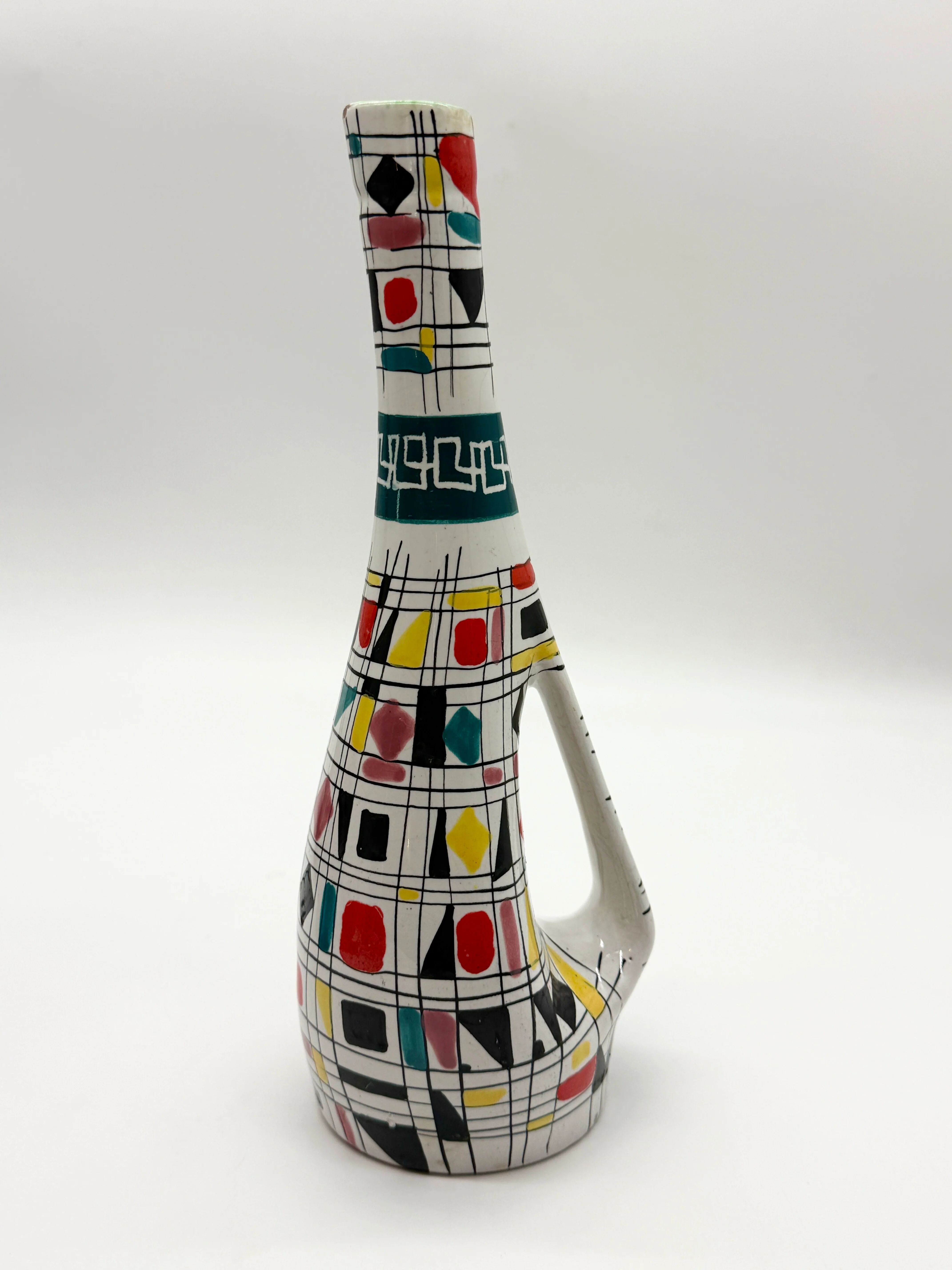 Vase / ewer in ceramic maiolica Deruta, Italy, 1960s