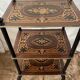 Side table, Napoleon III occasional table with 3 tiers in marquetry.
