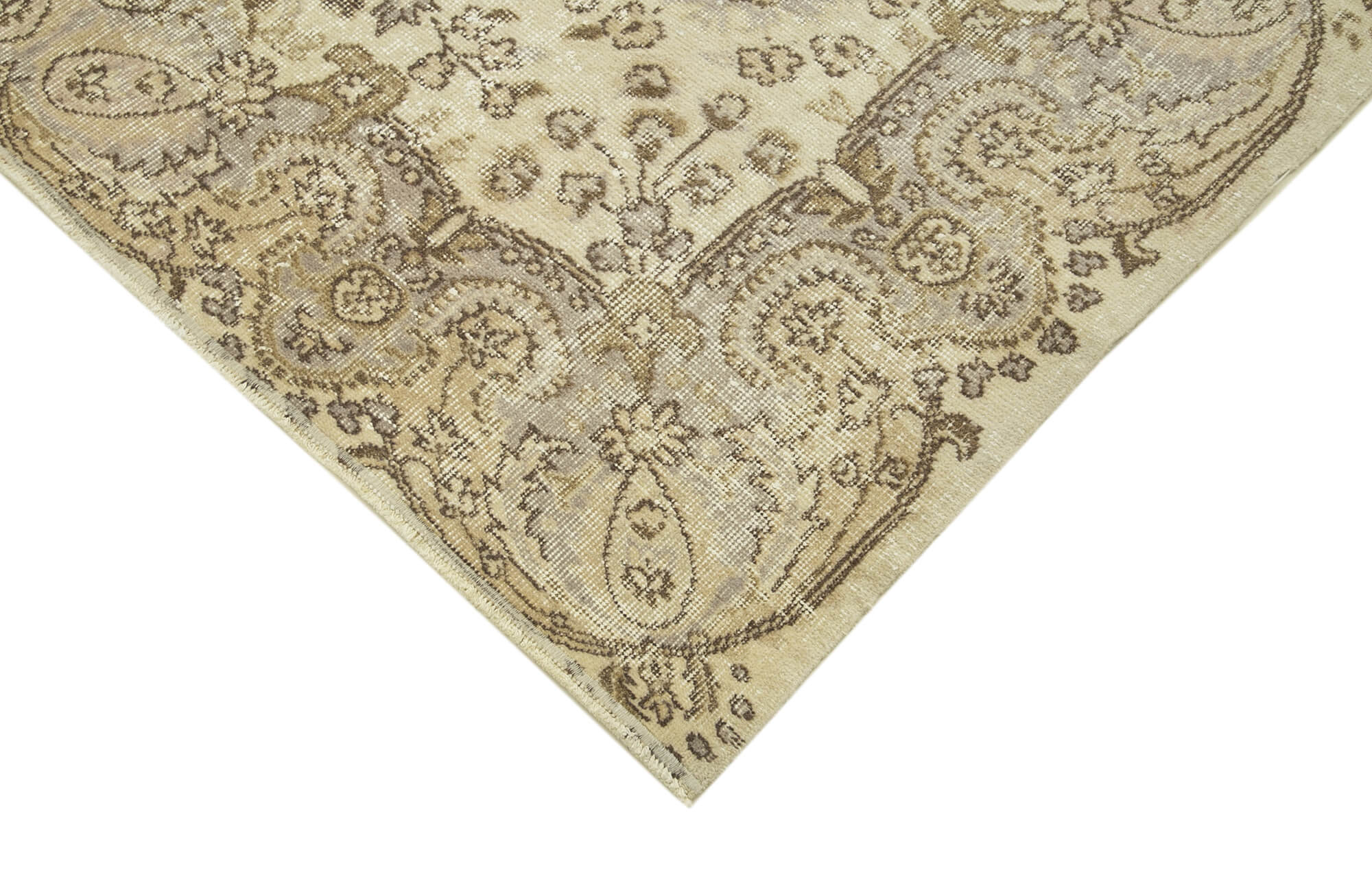 Handwoven anatolian beige rug 167 cm x 270 cm