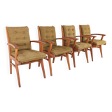 Set of 4 vintage Free-Span FS-116 armchairs, 50s