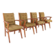 Set of 4 vintage Free-Span FS-116 armchairs, 50s