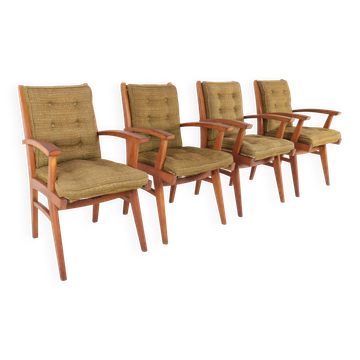Set of 4 vintage Free-Span FS-116 armchairs, 50s