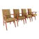 Set of 4 vintage Free-Span FS-116 armchairs, 50s