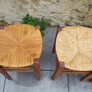 3 tabourets paillés