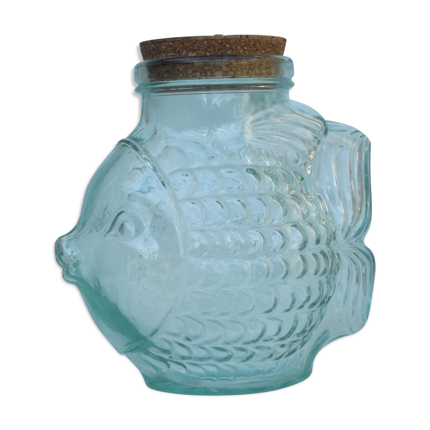 Vintage fish jar with cork from the brand SVE made in Italy