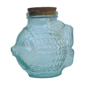 Vintage fish jar with cork from the brand SVE made in Italy