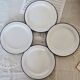 4 vintage Italian blue and white porcelain Nueva Fontebasso dinner plates