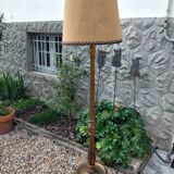 Gilded wooden floor lamp