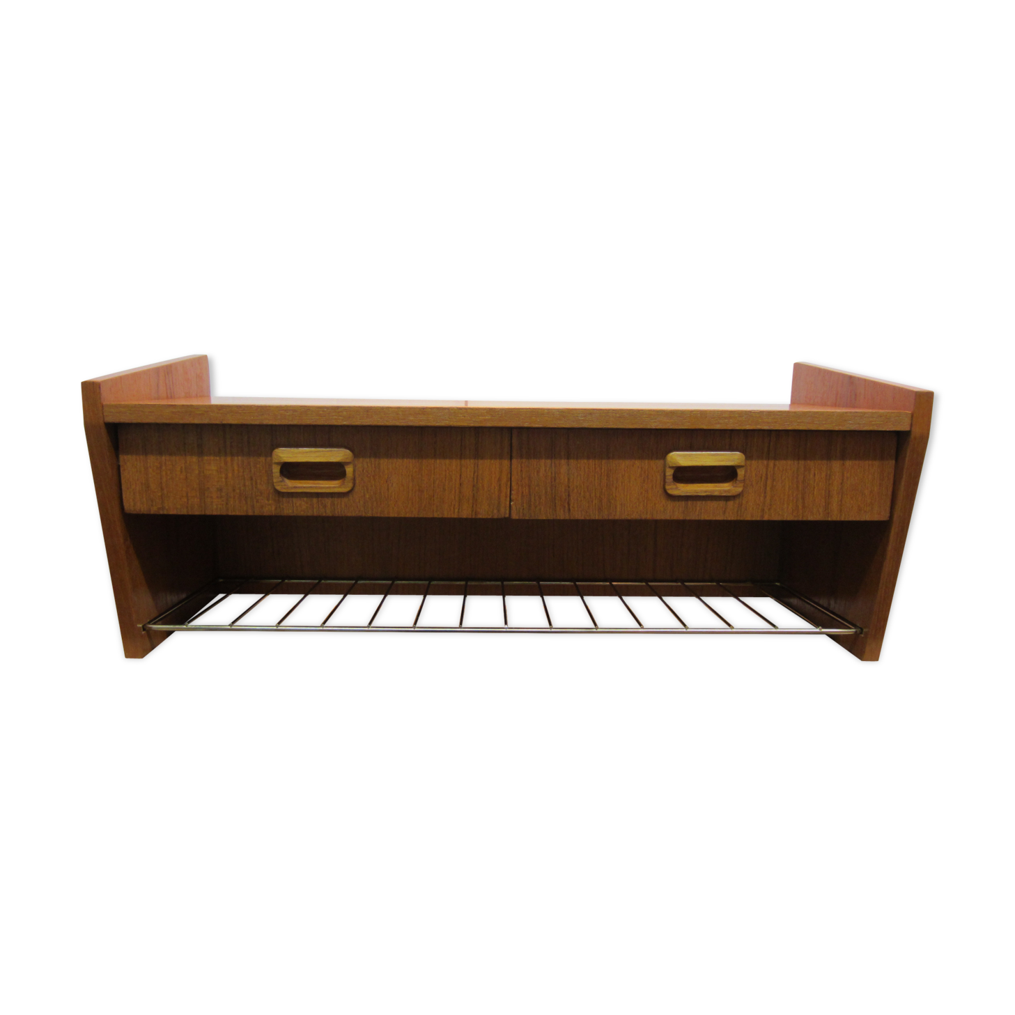 Scandinavian wall shelf in teak