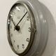 Vintage grey east german wall clock from weimar electric, 1970s