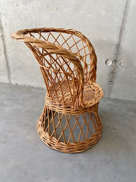 Rattan and wicker children's chair