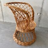 Rattan and wicker children's chair