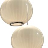 Mid-Century Italian Murano Glass Pendant Lamps by Paolo Venini, Set of 2