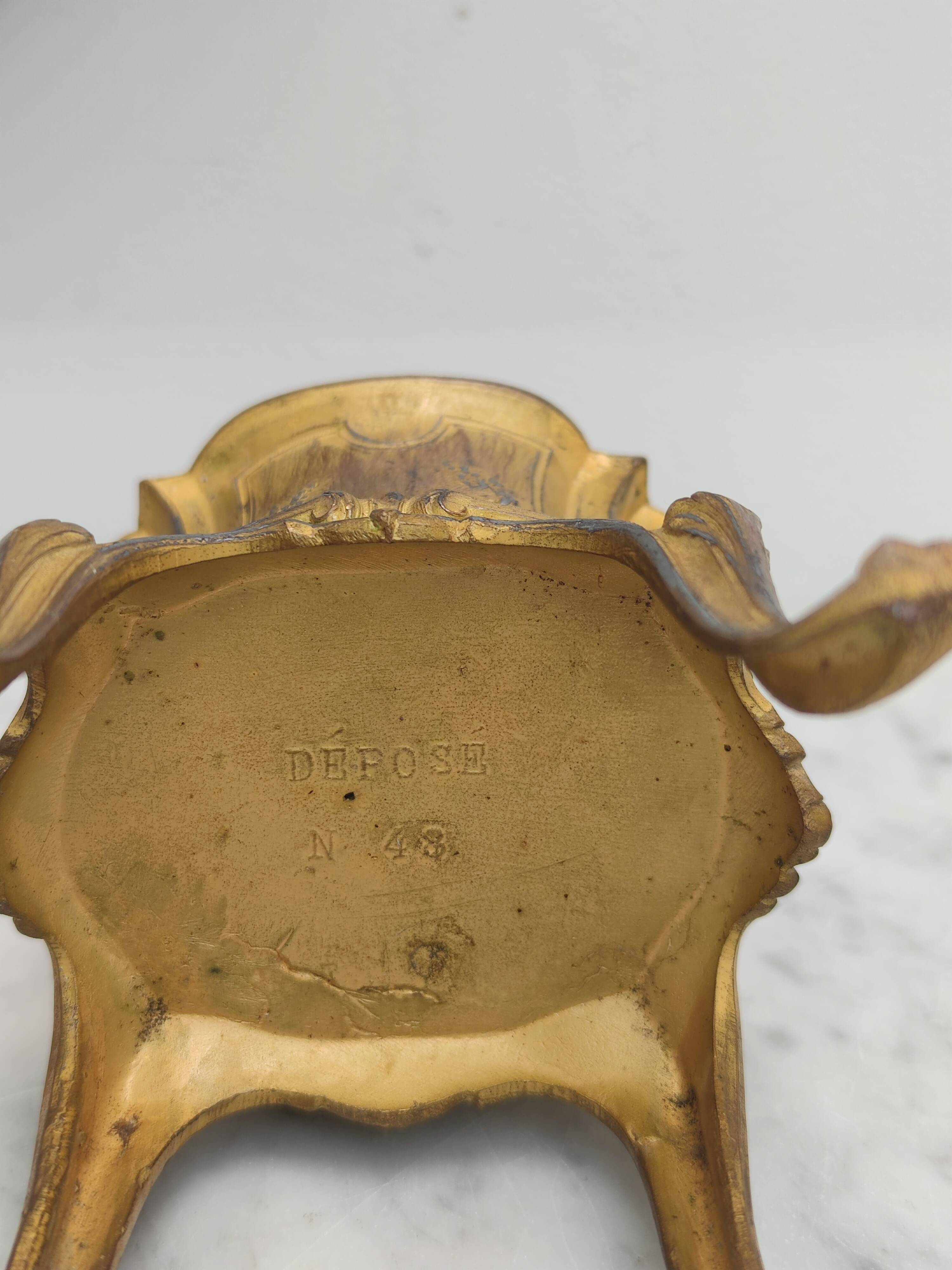 Boîte à bijoux, baguier en régule XIXème