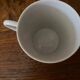 Set of 2 Istanbul and LImoges porcelain cups decorated with small blue flowers