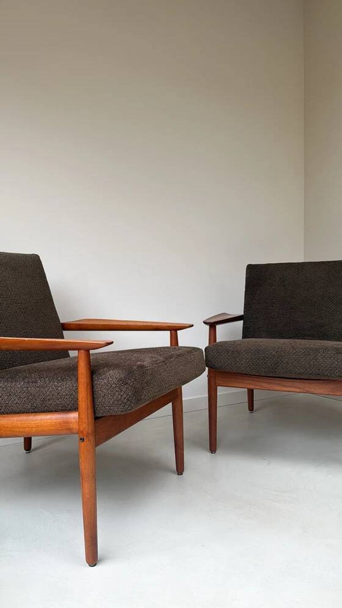 2 Vintage teak armchairs by Arne Vodder for Glostrup from Denmark