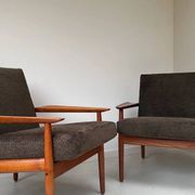 2 Vintage teak armchairs by Arne Vodder for Glostrup from Denmark