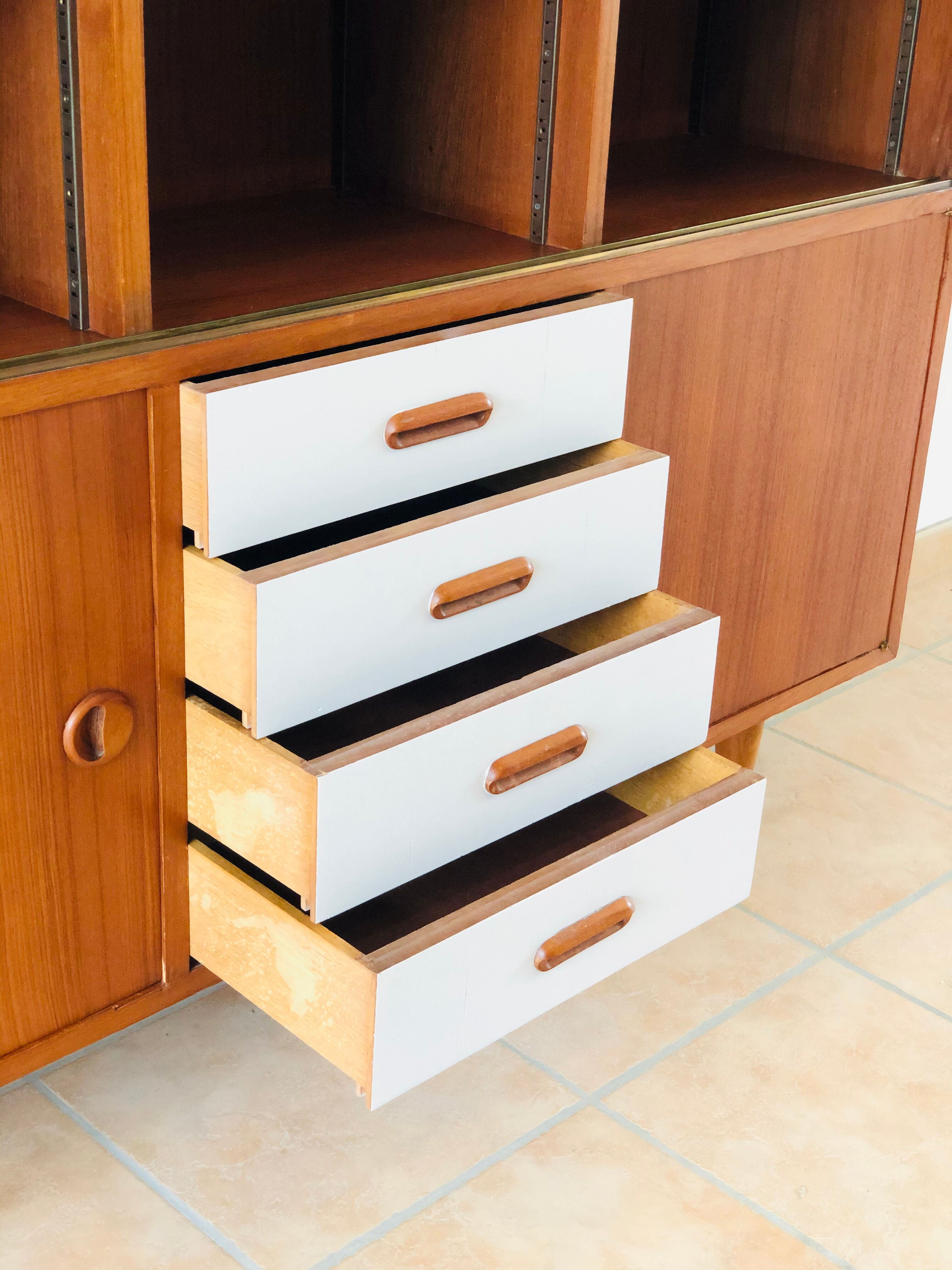 Scandinavian teak library 1960