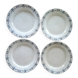 Assiettes anciennes Gien en terre de fer