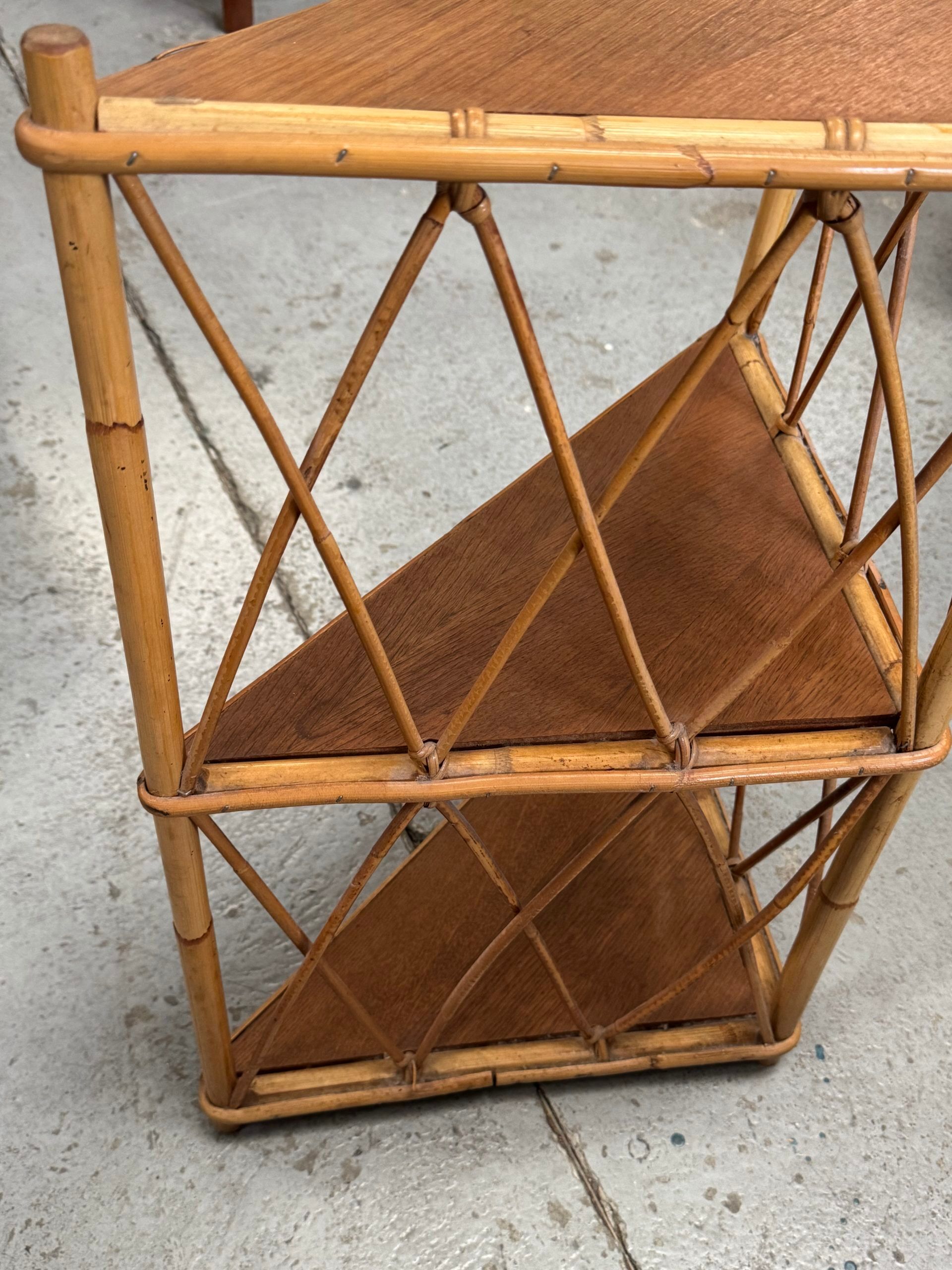 Rattan shelf