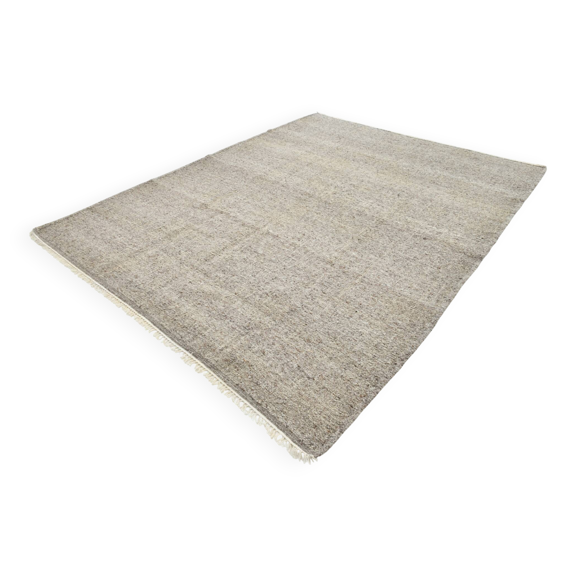 8x10 Plain Brown Turkish Vintage Kilim Rug, 255x322Cm