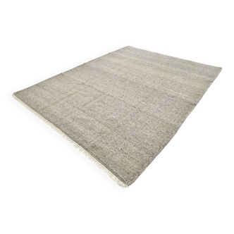 8x10 Plain Brown Turkish Vintage Kilim Rug, 255x322Cm