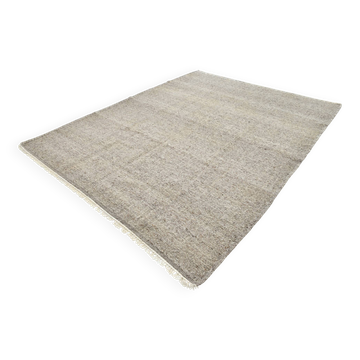 8x10 Plain Brown Turkish Vintage Kilim Rug, 255x322Cm