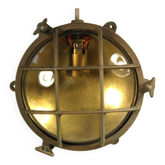 Brass “porthole” wall light 22 cm