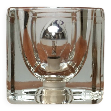 Lampe de table vintage allemande en verre TA 14 Cube de Peill & Putzler, années 1970